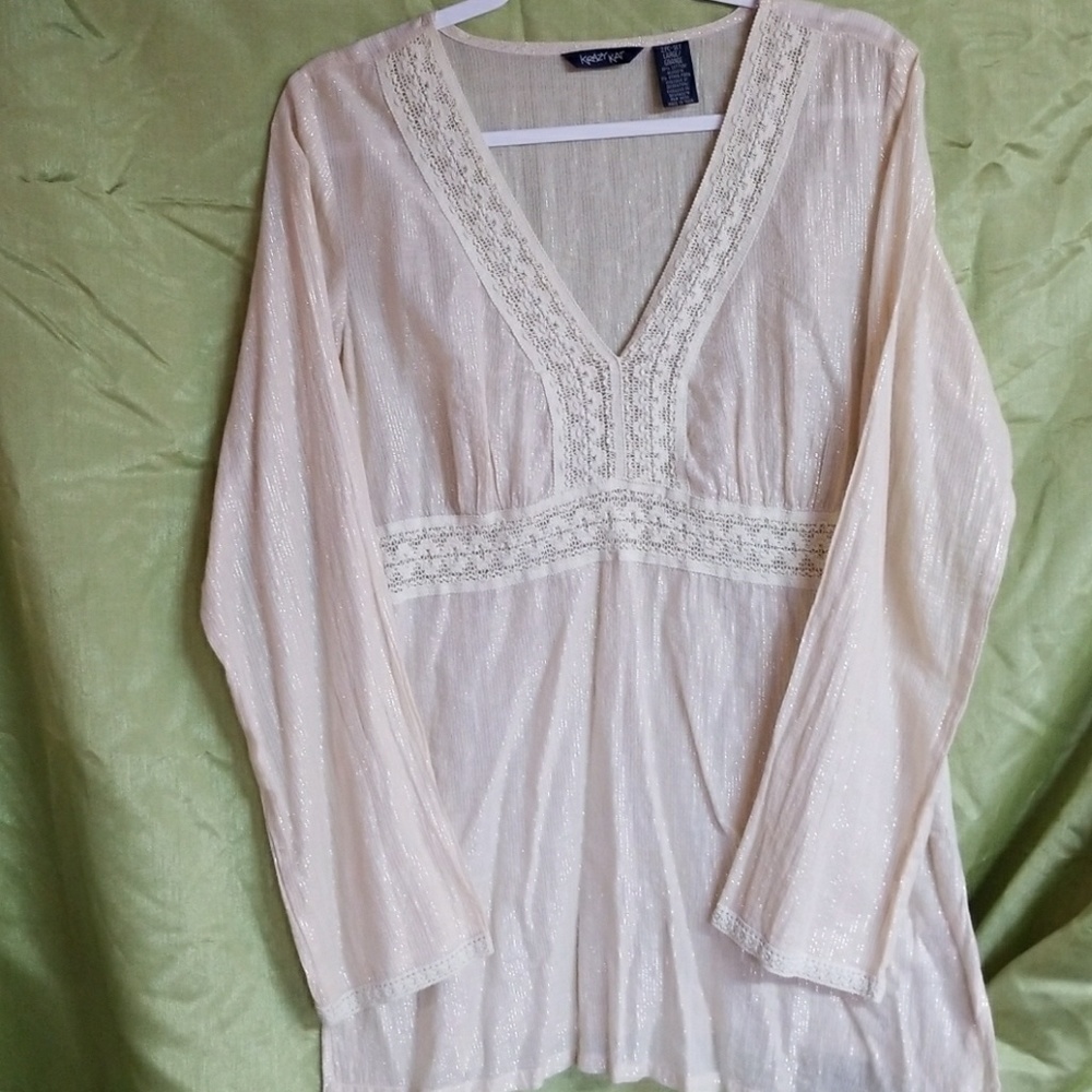 Krazy Kat   Beige and gold tunic  Large